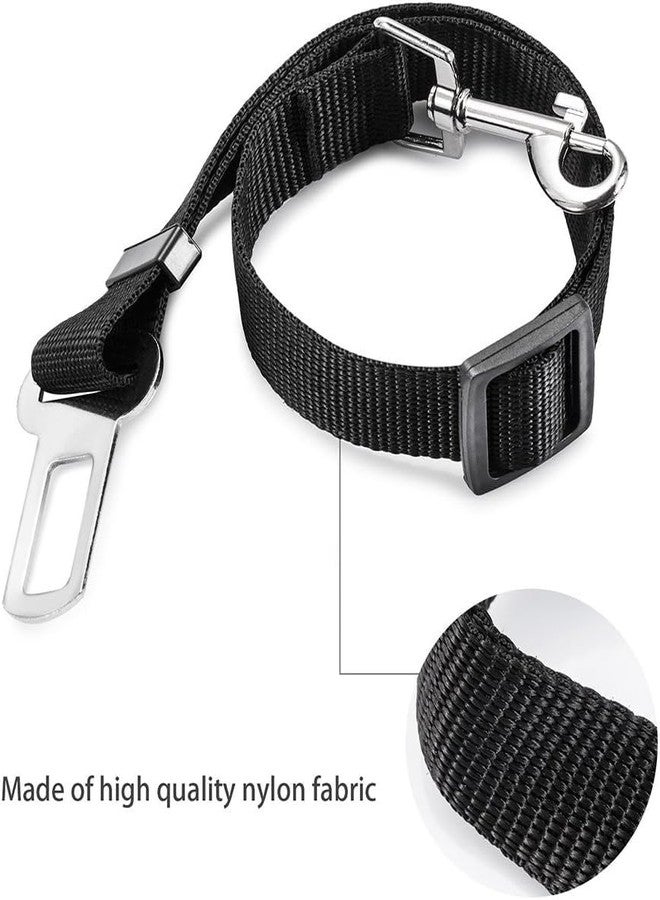 MIXEN 2 Pack Adjustable Pet Dog Safety Seat Belt Leads Vehicle Car Harness Seat Tether for Dogs/Cats, Nylon Fabric Material- Black - Image 4